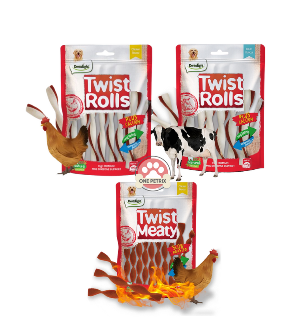 M&C RAWHIDE TWISTIX DOG MC10348